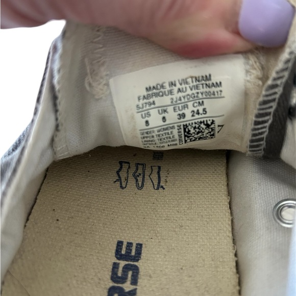 Converse Charcoal Canvas Sneakers Size 8 - Picture 6 of 7